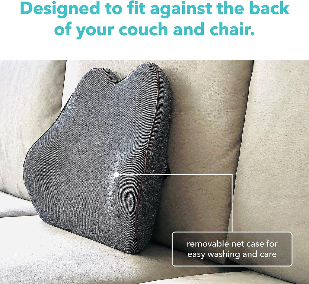 Cubii Cushii Back Support Cushion for Back and Lower Back Relief Universal Fit for Desk, Office, Kitchen Chairs, Couch Cushions with Advanc…