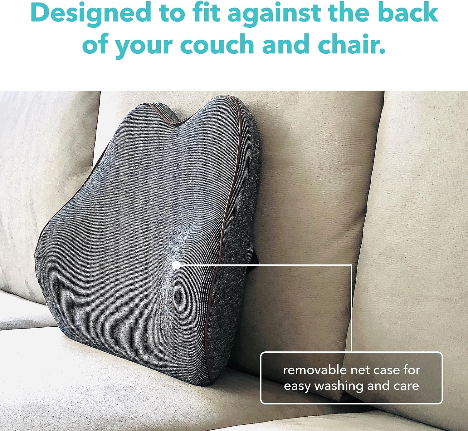 Cubii Cushii Back Support Cushion for Back and Lower Back Relief Universal Fit for Desk, Office, Kitchen Chairs, Couch Cushions with Advanc…