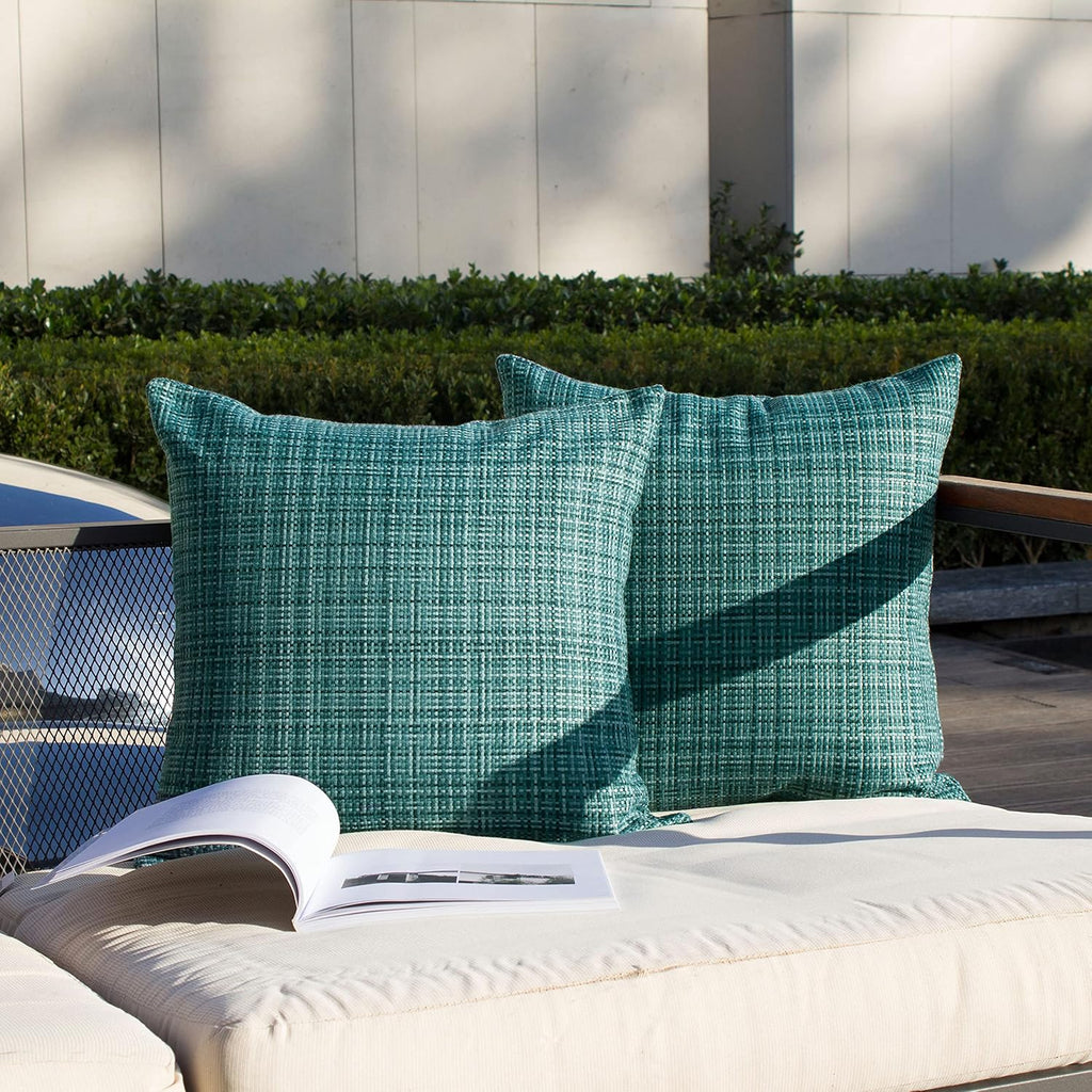 Kevin Textile Pack of 2 Outdoor Waterproof Pillow Covers Throw Pillow Covers Decorative Pillowcases Pillow Cases for Sofa Couch Patio…