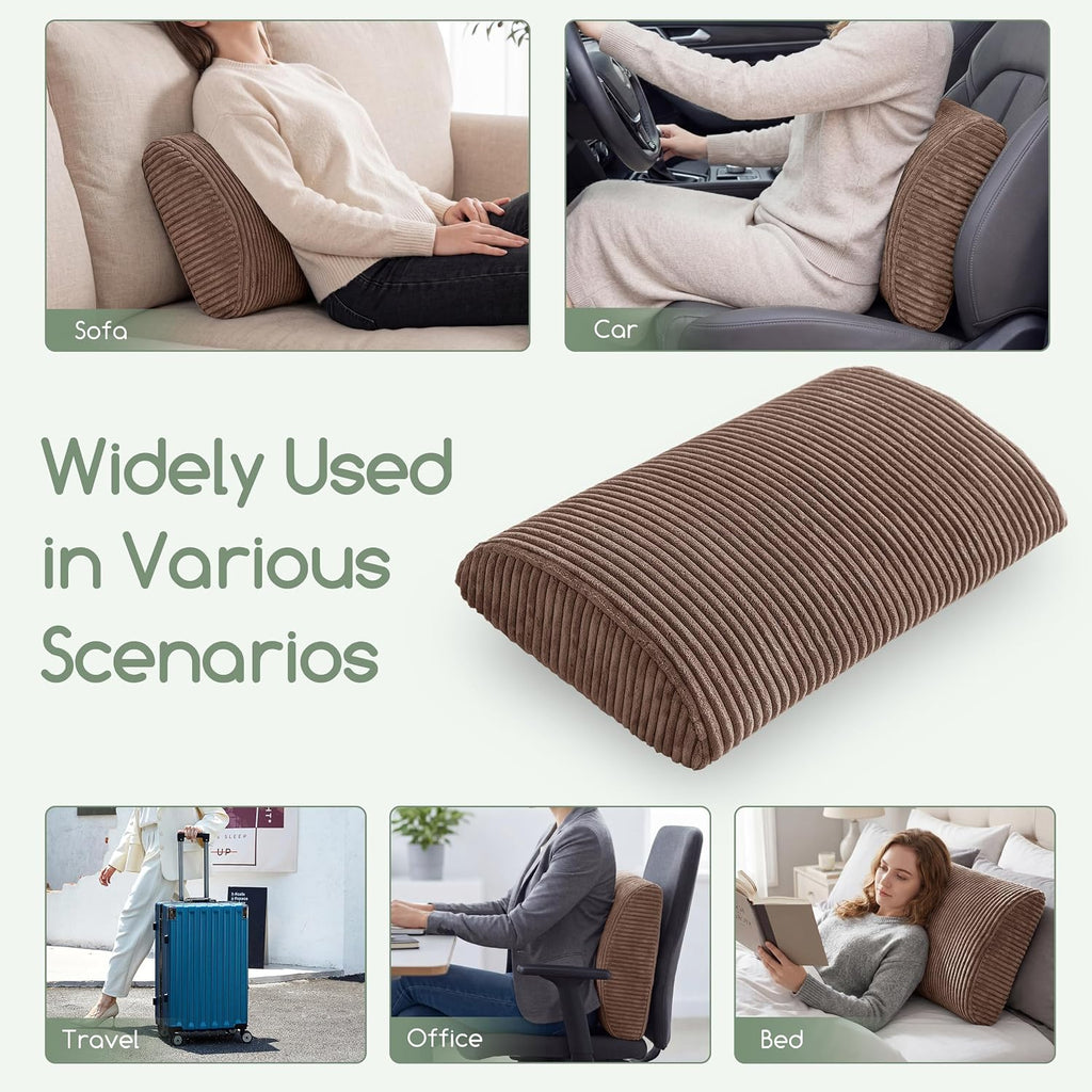 Higogogo Lumbar Support Pillow for Recliner Chair/Accent Chair/Couch, Extra Large Memory Foam Back Support Cushion for Elderly, Recliner Cu…