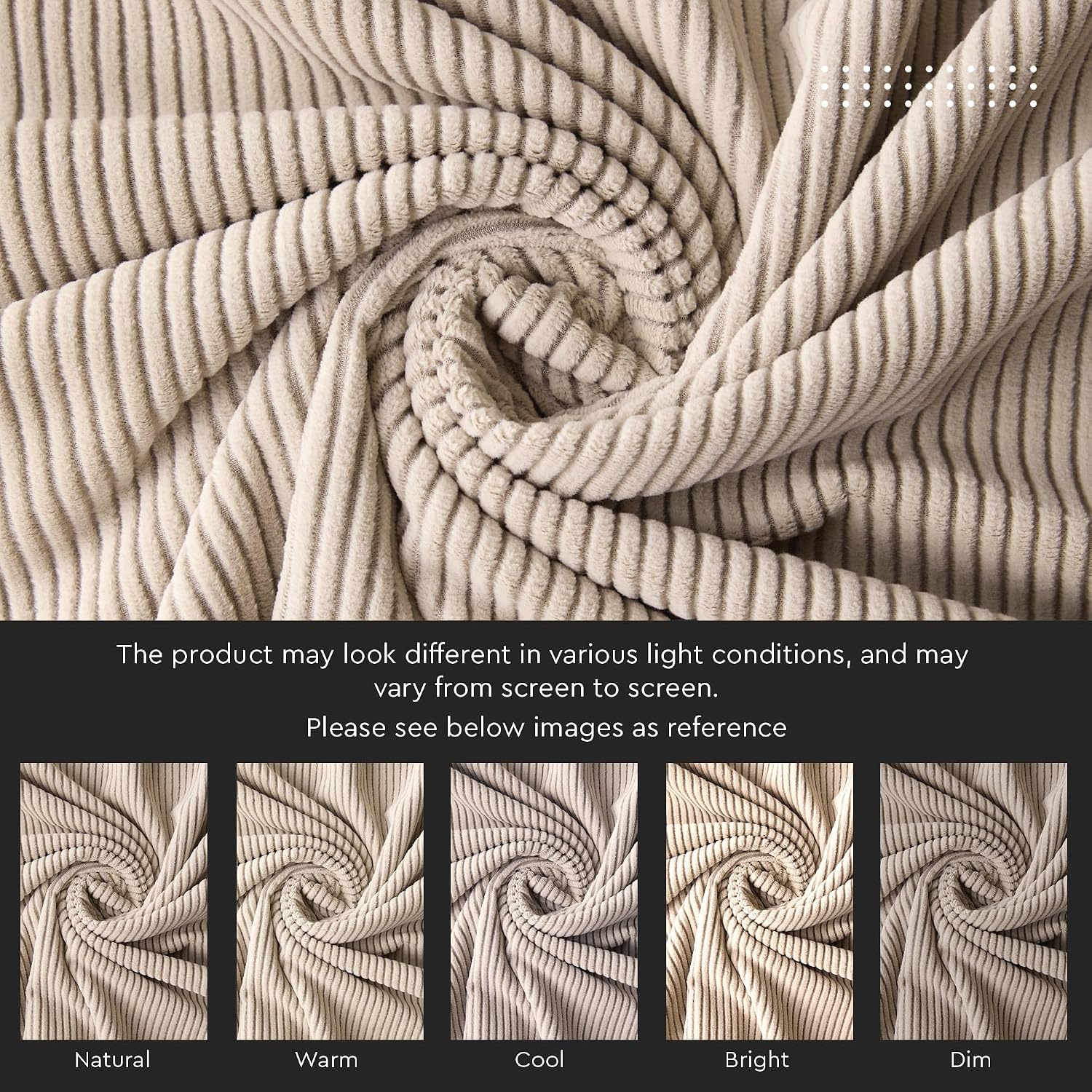 EncasaXO Encasa XO Corduroy Throw Pillows Covers 16"x16", Set of 2 Soft Textured Striped Boho Pillow Covers | Decorative and Cozy Cushion C…
