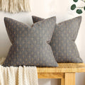 MIULEE Pack of 2 Decorative Burlap Linen Throw Pillow Covers Modern Farmhouse Pillowcase Rustic Woven Textured Cushion Cover for Sofa…