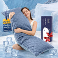 Zonli Cooling Body Pillow for Adults Side Sleeper & Pregnancy - Memory Foam Insert Long Body Pillow 20 x 54 Inch with Washable Pillowcase,…