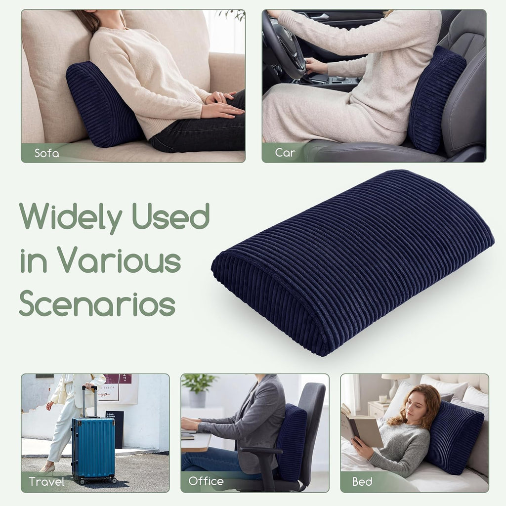 Higogogo Lumbar Support Pillow for Recliner Chair/Accent Chair/Couch, Extra Large Memory Foam Back Support Cushion for Elderly, Recliner Cu…