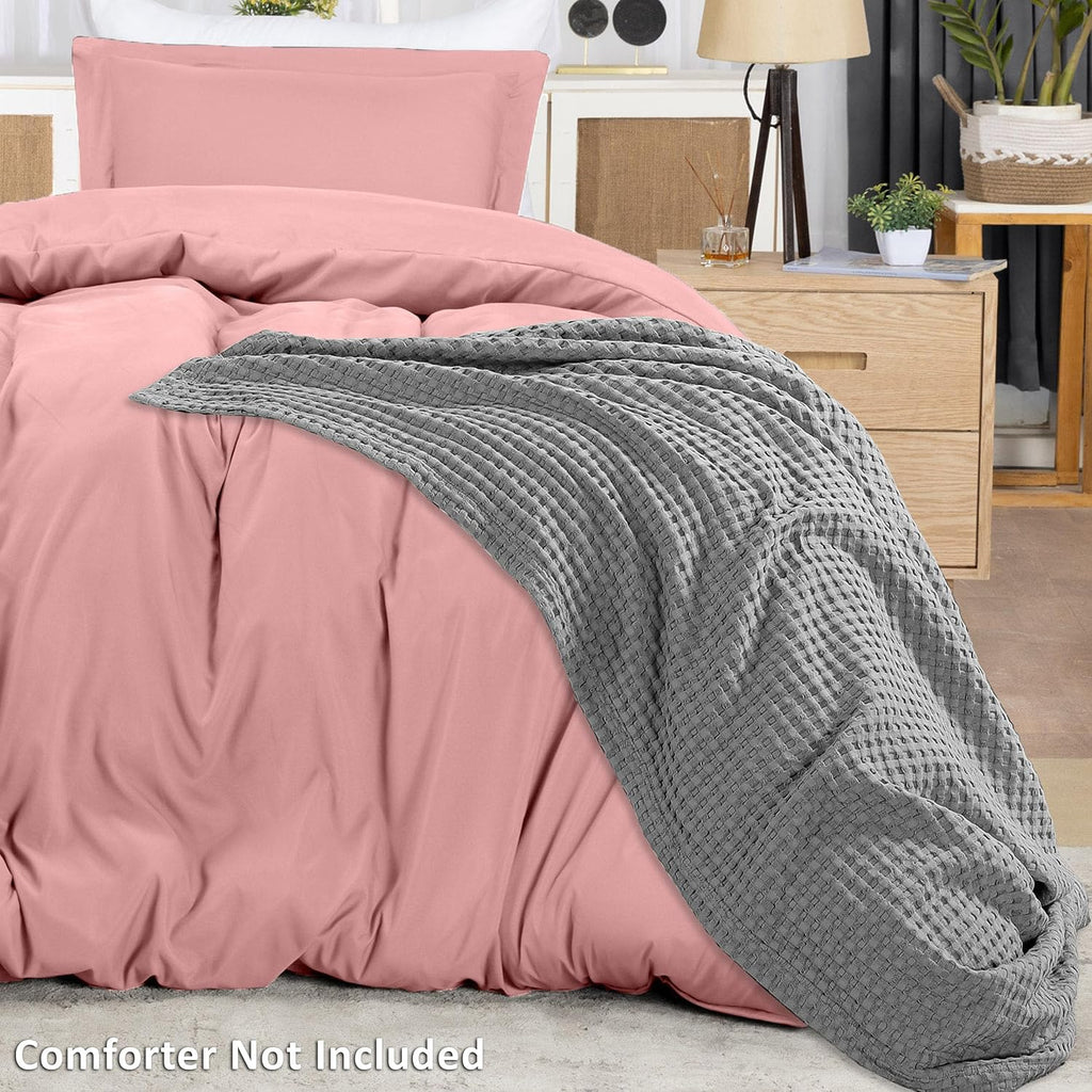 Utopia Bedding Duvet Cover Twin Size - 2 Piece with Zipper Closure - 1 Comforter Cover 68X90 Inches & 1 Pillow Sham 20X26 Inches (Pink)…