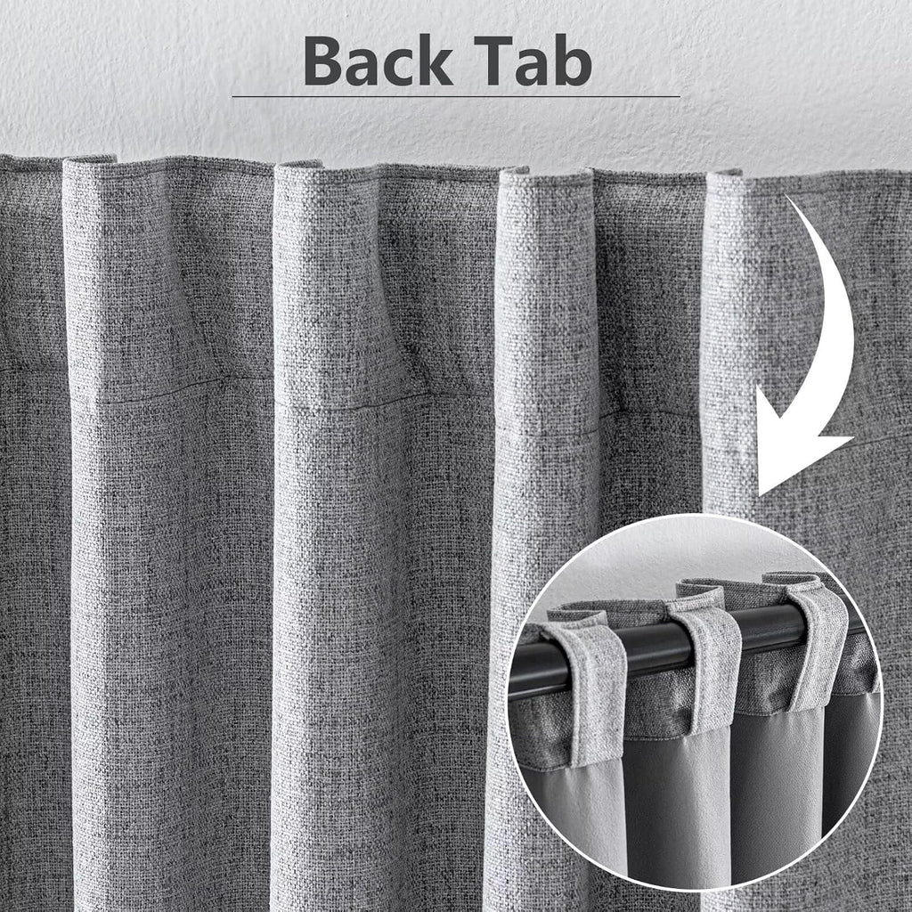 IGEMAEVE 100% Blackout Curtains 108 Inches Long for Bedroom, Black Out Curtains 2 Panels Set, Rod Pocket & Back Tab Thermal Insulated…