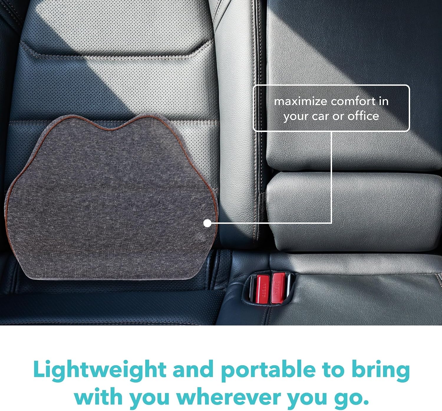 Cubii Cushii Back Support Cushion for Back and Lower Back Relief Universal Fit for Desk, Office, Kitchen Chairs, Couch Cushions with Advanc…