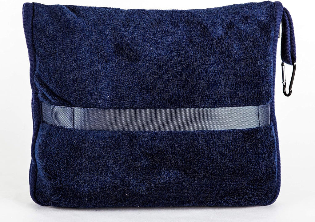 BlueHills Premium Soft Travel Blanket Pillow Airplane Blanket Packed in Soft Bag Pillowcase with Hand Luggage Belt Compact Pack Large…