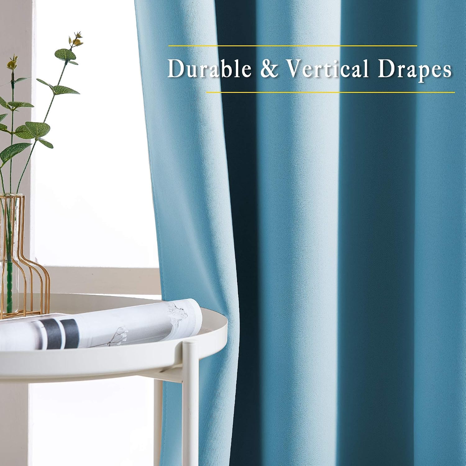 Nicetown Bedroom Blackout Curtains and Drapes - Window Treatment Thermal Insulated Solid Grommet Blackout Draperies for Living Room (Set of…