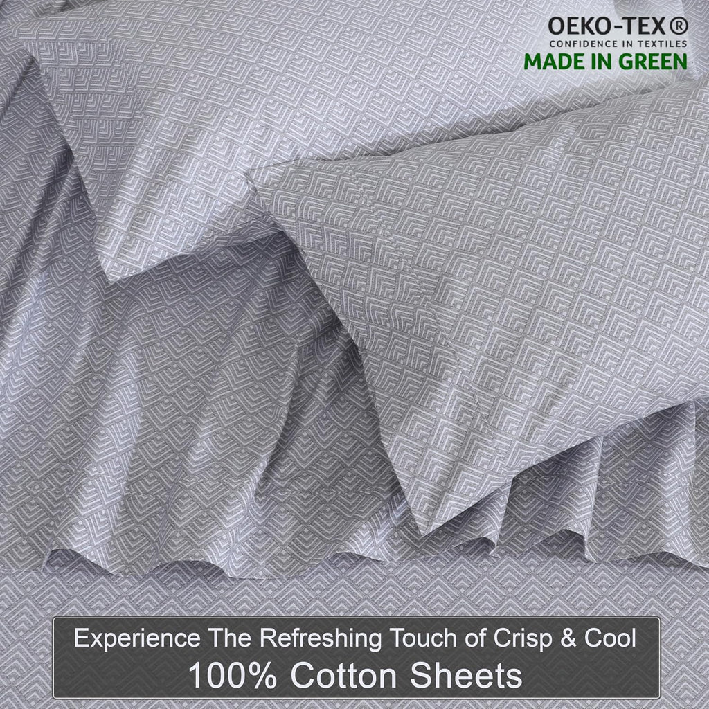 Zoyer 100% Cotton Sheets – Twin Size Percale Bedding, Cooling & Breathable, Durable with a Crisp, Soft & Comfortable Feel, 16" Deep Pocket,…