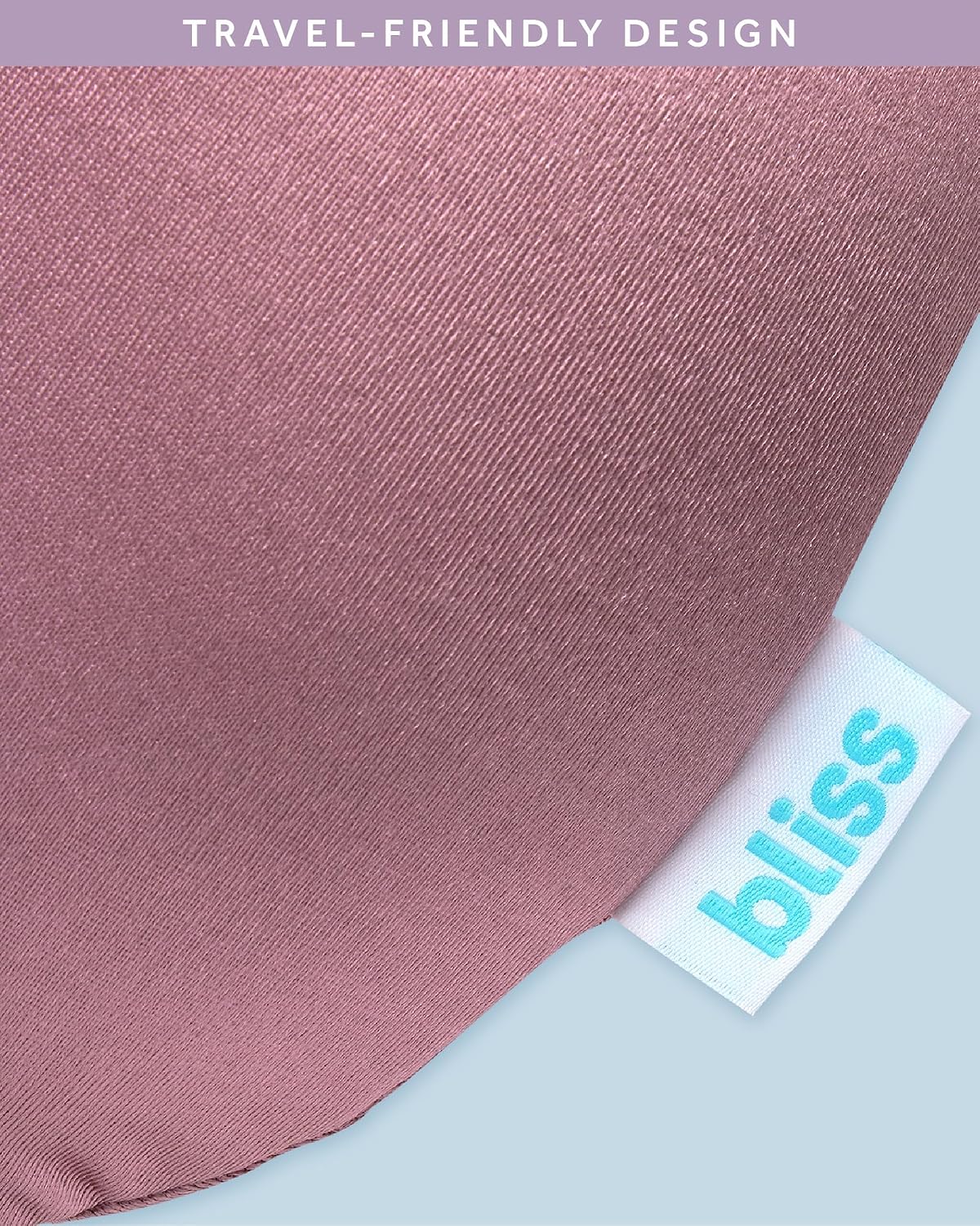 Bliss Neck Pillow Set - Lightweight U-Shaped Memory Foam Satin Travel Neck Pillow with Snap Closure and Matching Eye Mask for Airplane…