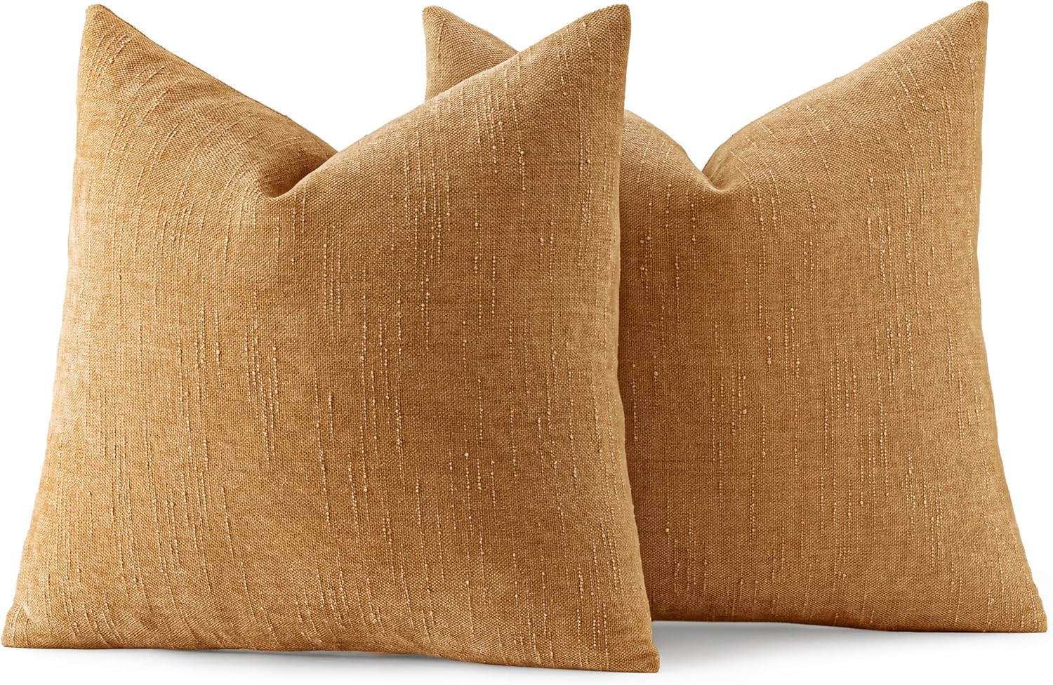 MIULEE Pack of 2 Decorative Throw Pillow Covers Soft Chenille Throw Pillows Solid Textured Cushion Covers Home Decor for Couch Sofa…