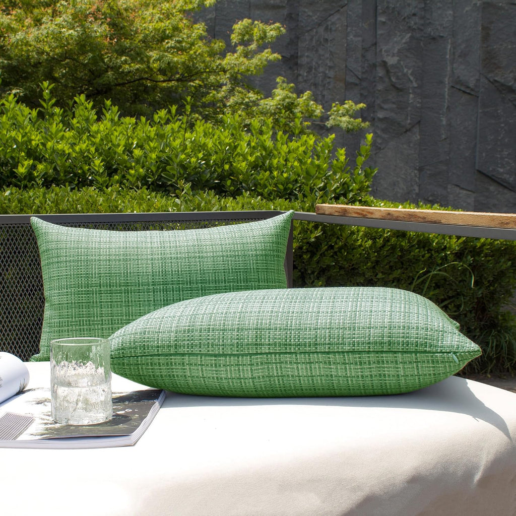 Kevin Textile Pack of 2 Spring Decorative Outdoor Waterproof Pillow Covers Garden Cushion Sham Throw Pillowcase Shell for Patio Tent…