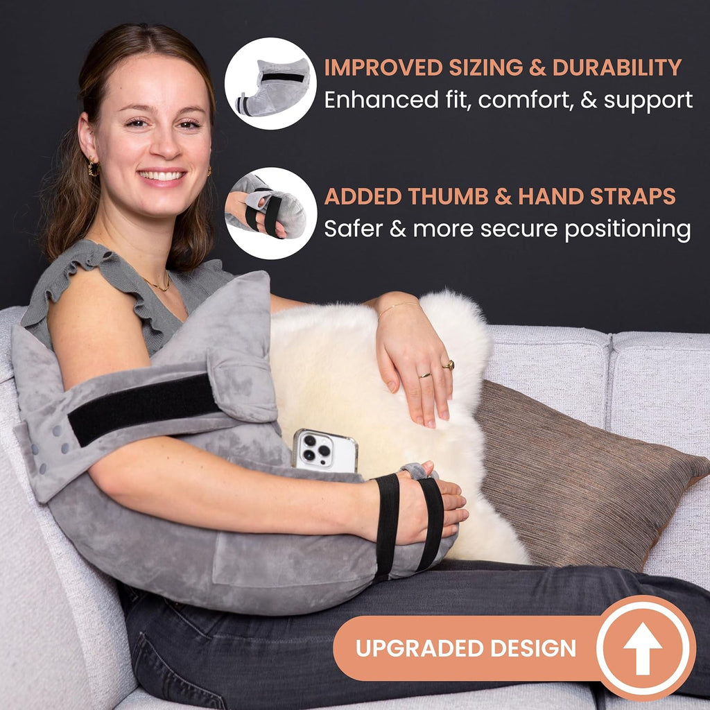 Moyoama Post Shoulder Surgery Pillow for Sleeping – Left/Right Arm Support with Adjustable Strap & Custom Firmness for Restful Recovery – R…