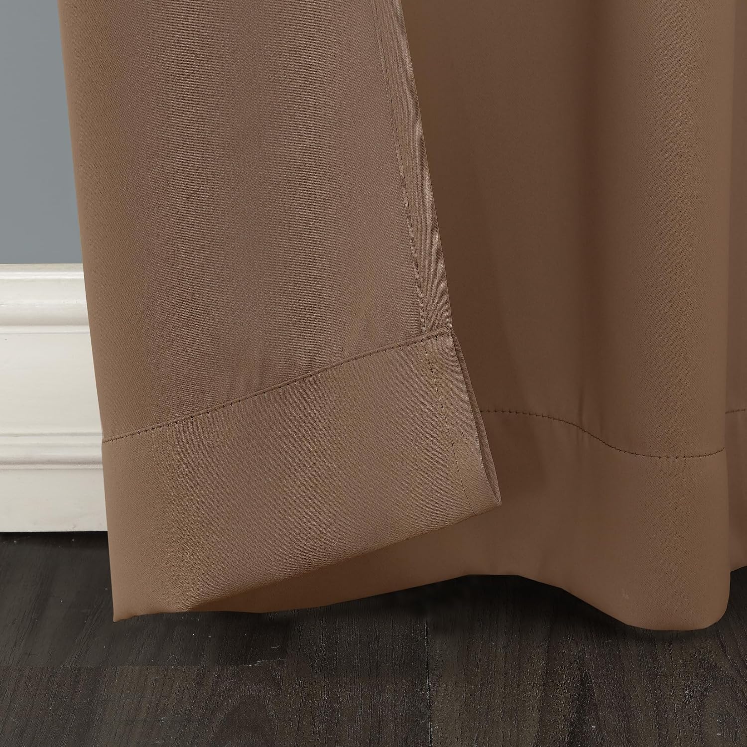 Sun Zero Easton Energy Saving Blackout Grommet Curtain Panel, 40" x 95", Barley