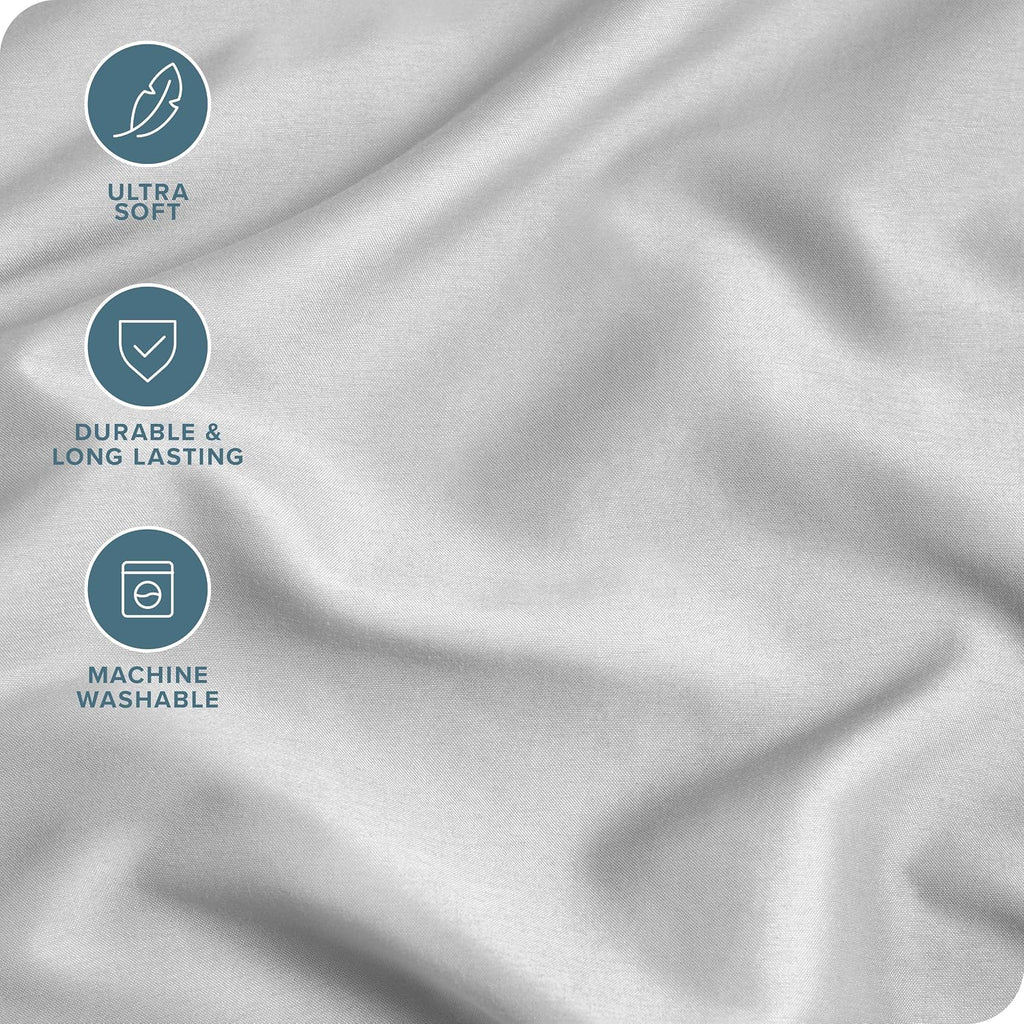 BareHome Bare Home Microfiber Pillow Cases - Queen Size Set of 2 - Cooling Pillowcases - Double Brushed - easy maintenance - Envelope…
