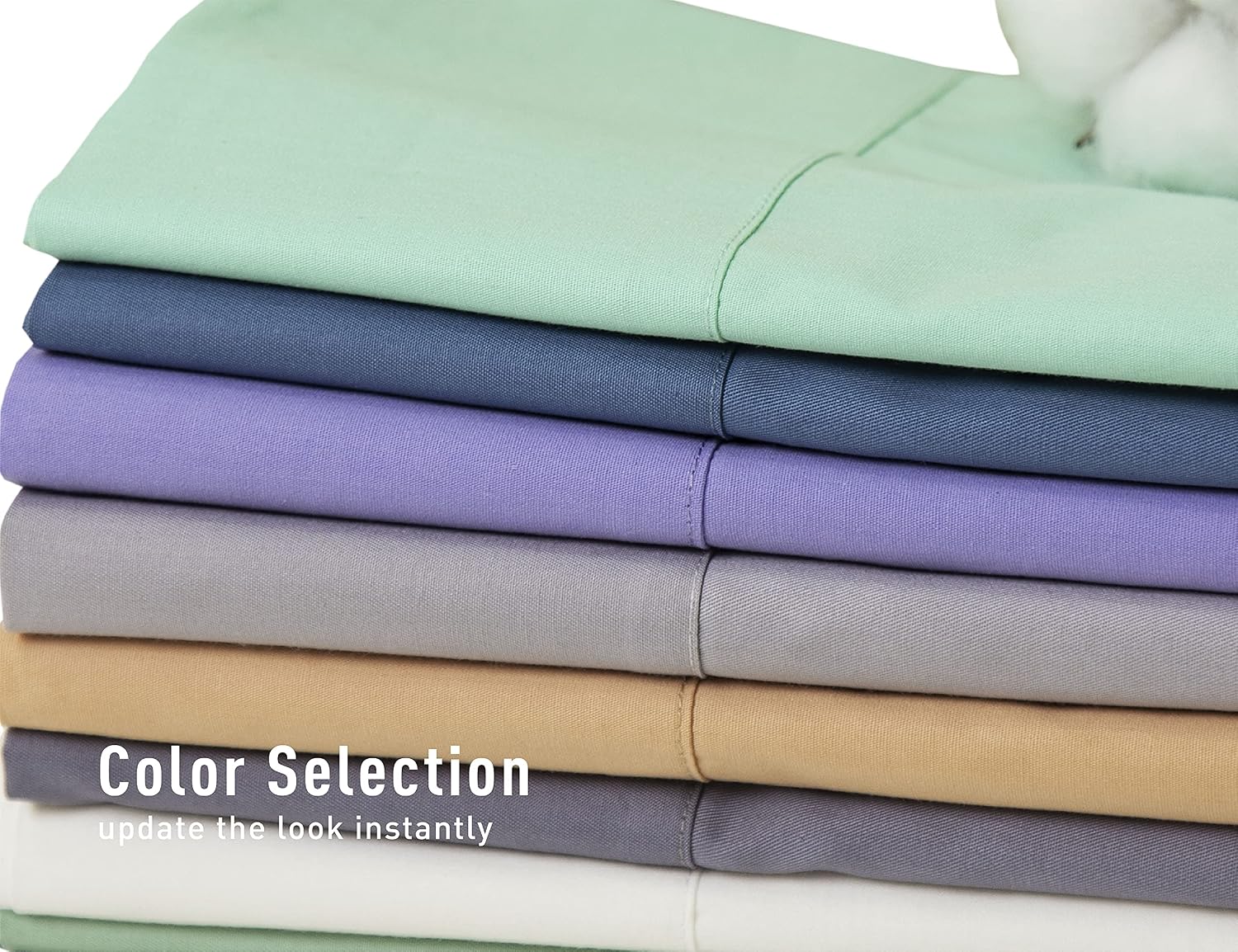 Sunflower King Pillowcases Set of 2, 100% Cotton King Pillow Cases 2, 20×40 inches Light Pink, Soft and Breathable