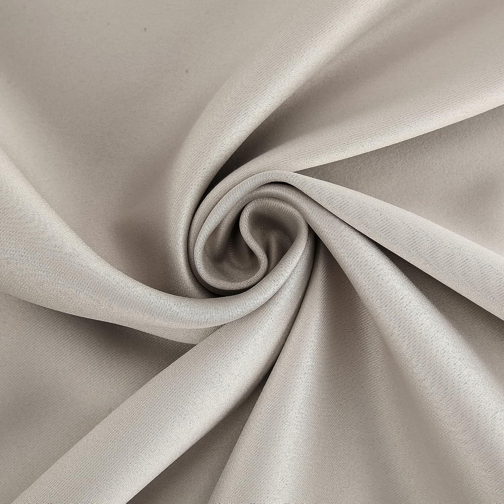 Sun Zero Nordic 2-pack Theater Grade Extreme Total Blackout Grommet Curtain Panel Pair, 52" x 63", Stone (Pack of 1)