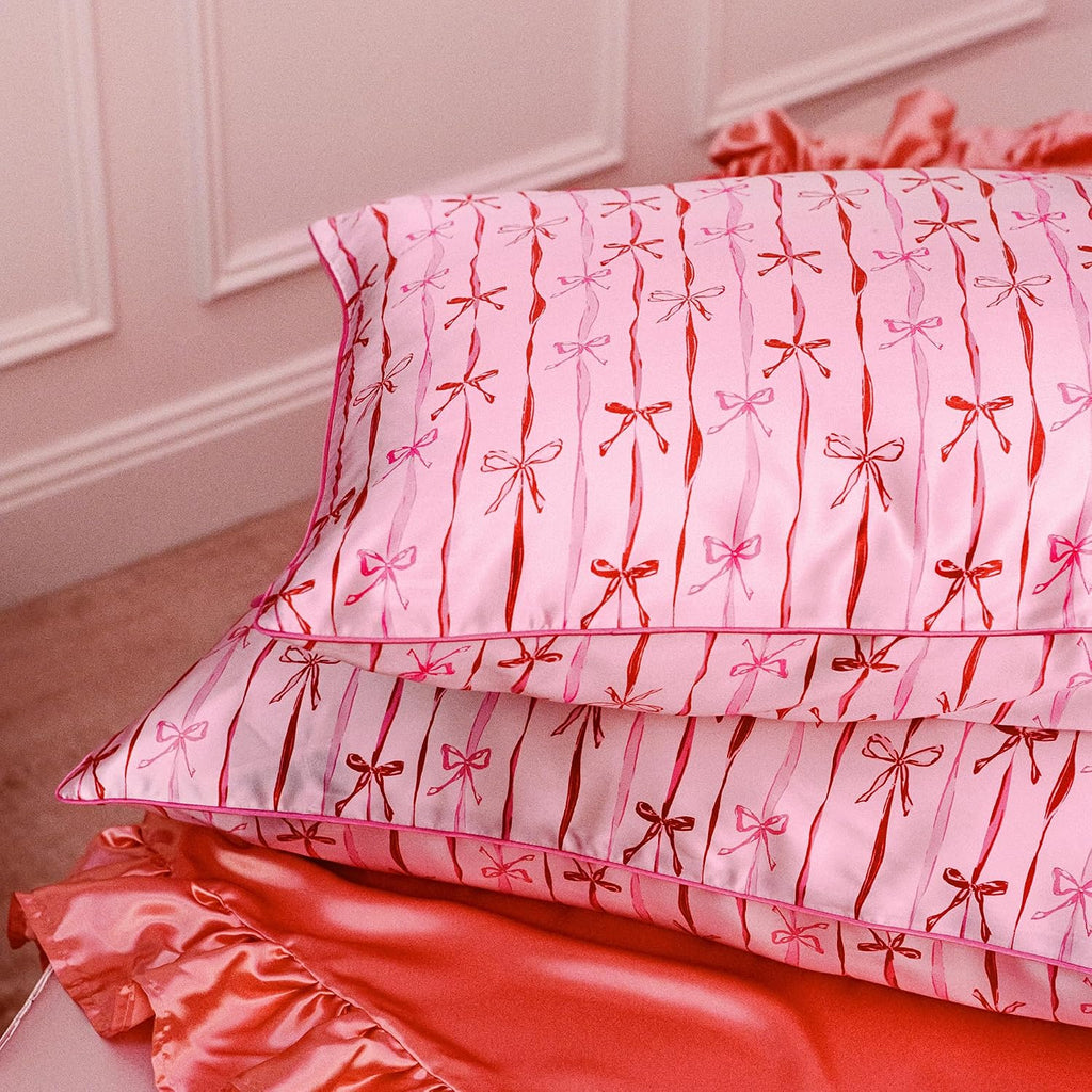 slip Queen Silk Pillowcase – Strawberry Cupcake Limited Edition with Piping – Anti-Frizz, Anti-Crease, Anti-BedHead – 100% Pure Mulberry…