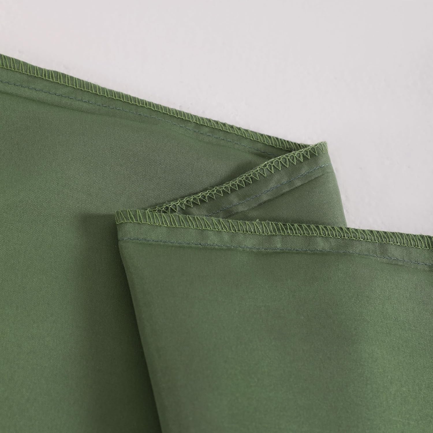 Ntbay 12 Pack Satin Queen Pillowcases for Hair and Skin, Luxurious and Silky Pillow Cases with Envelope Closure, 20 x 30 Inches, Olive Gree…
