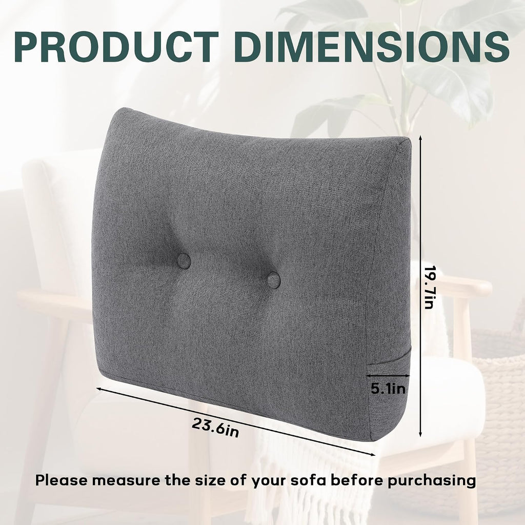 ROYALAY Back Support for Couch Sitting, Memory Foam Back Cushion for Couch, Back Rest Pillow for Sitting in Bed, Wedge Reading Pillow for…