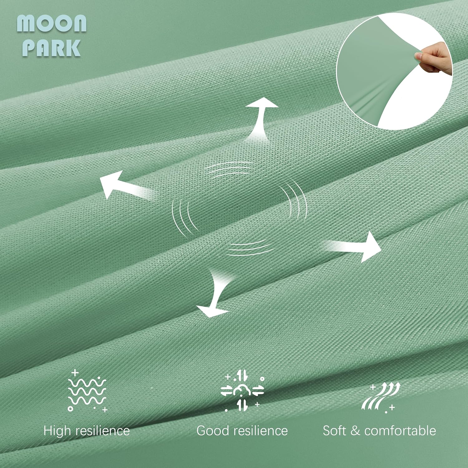 Moonpark MOON PARK Pregnancy Pillows for Sleeping - U Shaped Full Body Maternity Pillow with Removable Cover - Support for Back, Legs, Bell…