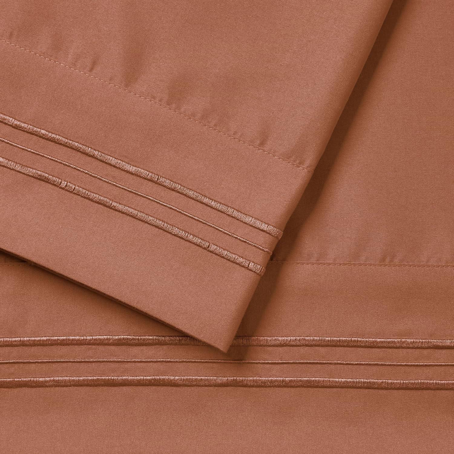 Nestl Orange Brown King Pillow Cases 2 – Soft King Size Pillow Case, 1800 Brushed Microfiber Pillowcases, Envelope Closure Pillowcase, King…