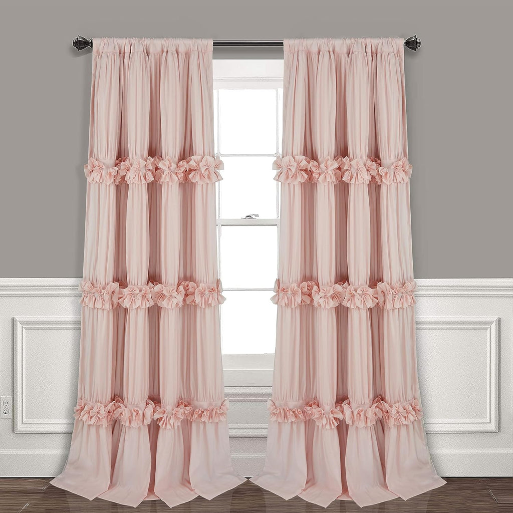 Homechoice Decor Thermal Insulated Blackout Window Curtains, 54" W x 84" L x 2 Panels, Boho Ruched Window Treatments with 3 Rows of…