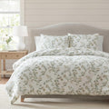 MarthaStewart Martha Stewart - Queen Duvet Cover Set, Soft Cotton with Crisp & Tailored Naturally Smooth Cotton Percale Reverse, Lightweigh…