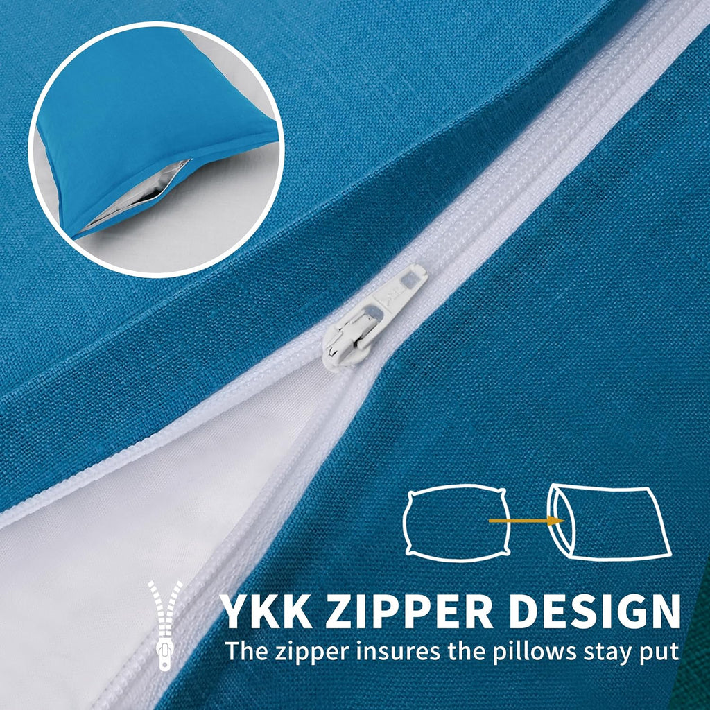 Chuffed Linen Pillowcases 2 Pack 100% Linen Standard Pillow Cases, Breathable and Cooling Washed Pillowshams with Zipper Closure, 20x30 Inc…
