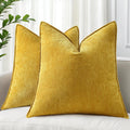 decorUhome Summer Couch Throw Pillow Covers 20x20 Set of 2, Decorative Soft Velvet Modern Cozy Chenille Pillow Cases with Elegant Design fo…