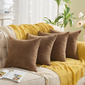 Gawamay Decorative Square Throw Pillow Covers 18x18 Inch Set of 4, Super Soft Chenille Pillows Cover Fall Pillowcase for Living Room Bedroo…