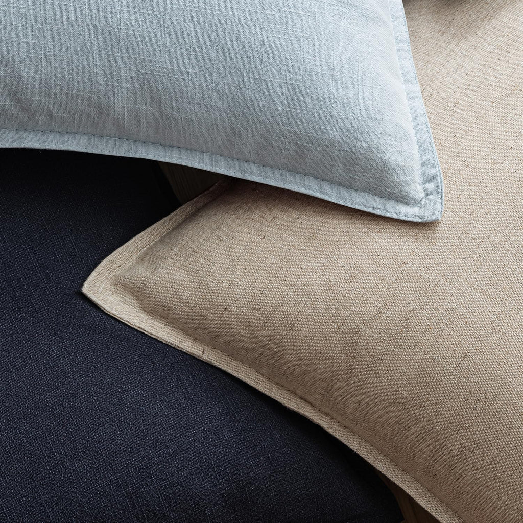 EMEMA Spring Throw Pillow Covers Decorative Linen Pillow Covers 18x18 Inch Light Blue Boho Farmhouse Neutral Couch Throw Pillows for Bed…