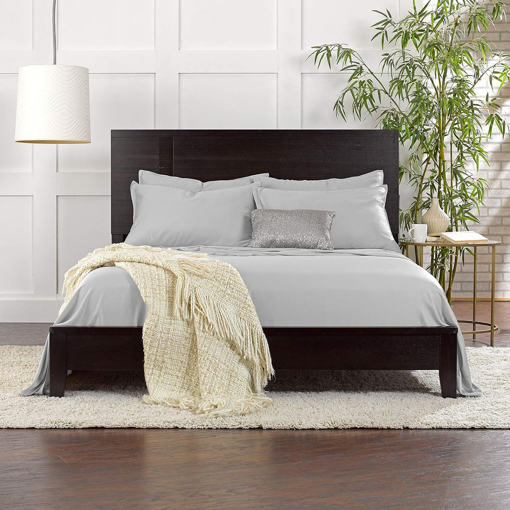 PureBamboo Pure Bamboo Queen Sheets, Genuine 100% Organic Viscose Derived from Bamboo Bed Sheet Set, Luxuriously Soft & Cooling, Double Sti…