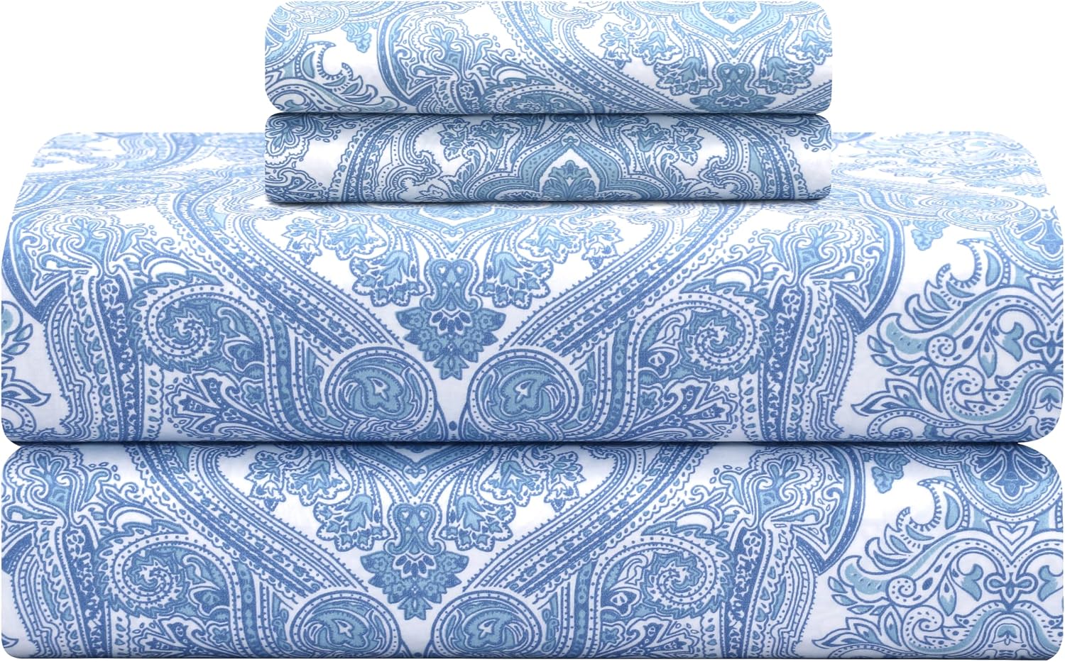 Featherstitchnewyork Feather & Stitch Softest 100% Cotton Sheets, 300 Thread Count Percale Weave Bedding, 16" Deep Pocket, Cooling Sheets,…