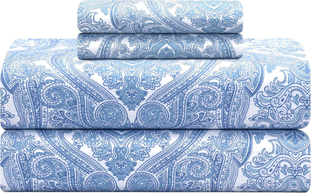 Featherstitchnewyork Feather & Stitch Softest 100% Cotton Sheets, 300 Thread Count Percale Weave Bedding, 16" Deep Pocket, Cooling Sheets,…