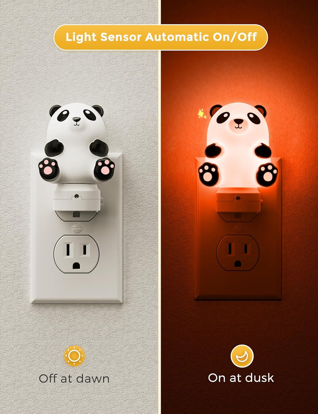 L LOHAS LED Night Light for Kids, 3D Cute Night Light Plug in, Dusk to Dawn Nursery Night Lights, RGB+Soft White 3000K, 3 Lighting Modes…