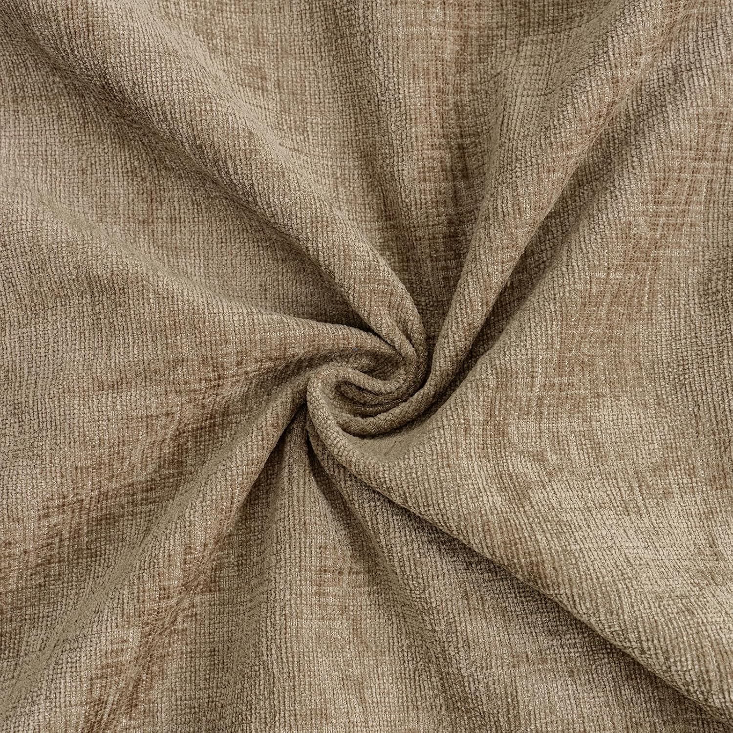 Hwy50 HWY 50 Taupe Couch Pillow Covers 16x16 Inch Pack of 2, Soft Chenille Decorative Throw Pillow Cases Farmhouse for Sofa Living Room Bed…