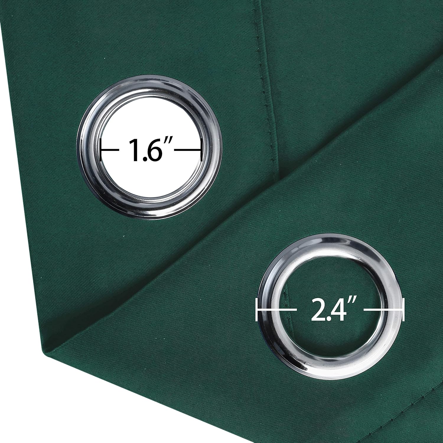 Lemomo Dark Green Bedroom Blackout Curtains/52 x 54 Inch Long/Set of 2 Curtain Panels/Thermal Insulated Room Darkening Curtains 54 Inch Gre…