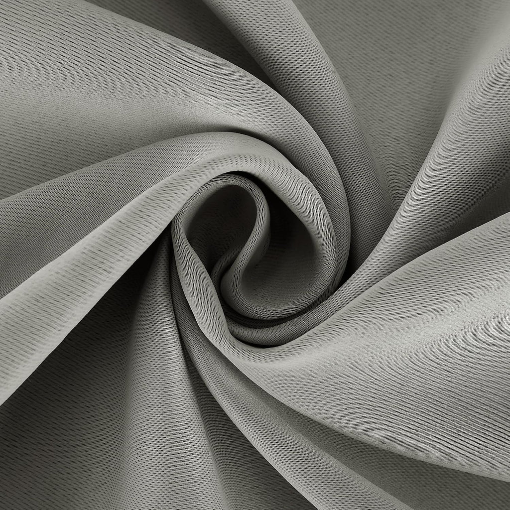 Sun Zero Easton Energy Saving Blackout Grommet Curtain Panel, 40" x 63", Silver Gray