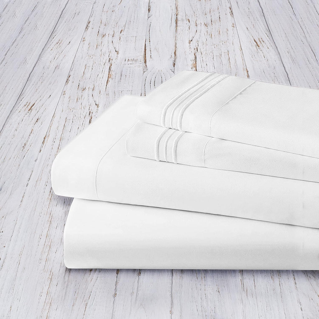 MocassiLuxuryBedding Mocassi Full Sheet Set - Luxury Hotel 1800 Premier Bedding Sheets & Pillowcases - Ultra Soft Breathable & Cooling Bed…