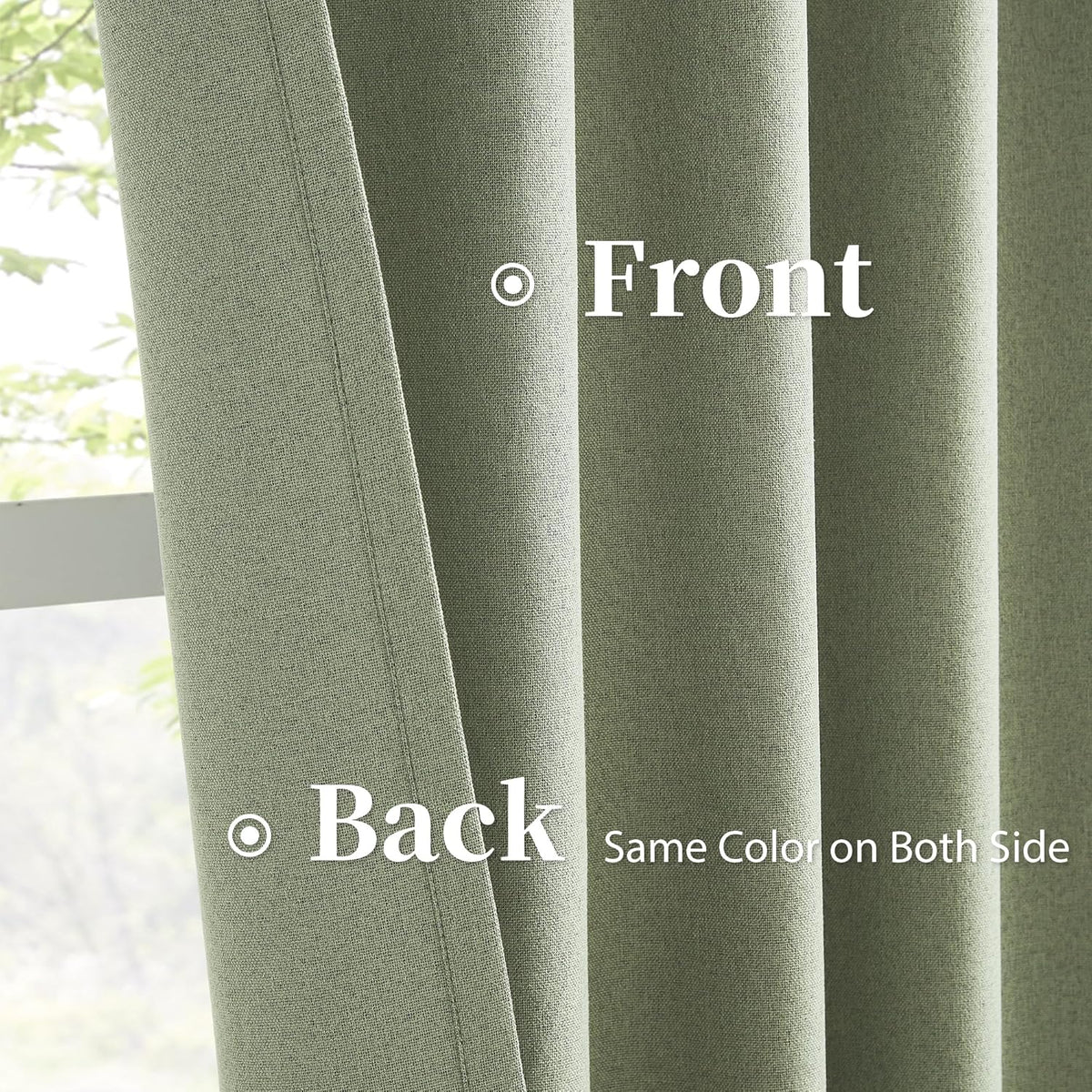 Keqiaosuocai Blackout Linen Curtains 108 Inches Long, Back Tab Loop Pocket Hook Belt Long Vertical Drapes for Living Room Large Windows 50…