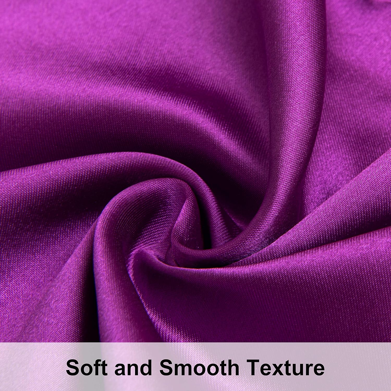 Ntbay 2 Pack Satin King Pillowcases for Hair and Skin, Luxurious and Silky Pillow Cases with Envelope Closure, 20x36 Inches, Purple 2 Pack…
