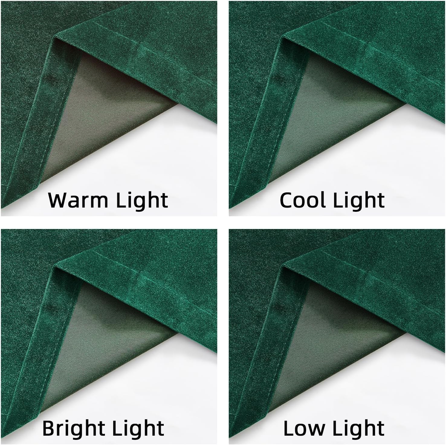 Joydeco Dark Green Velvet Curtains 84 Inches Length, Grommet Curtains 2 Panels, Thermal Insulated Privacy Room Darkening Window Drapes for…