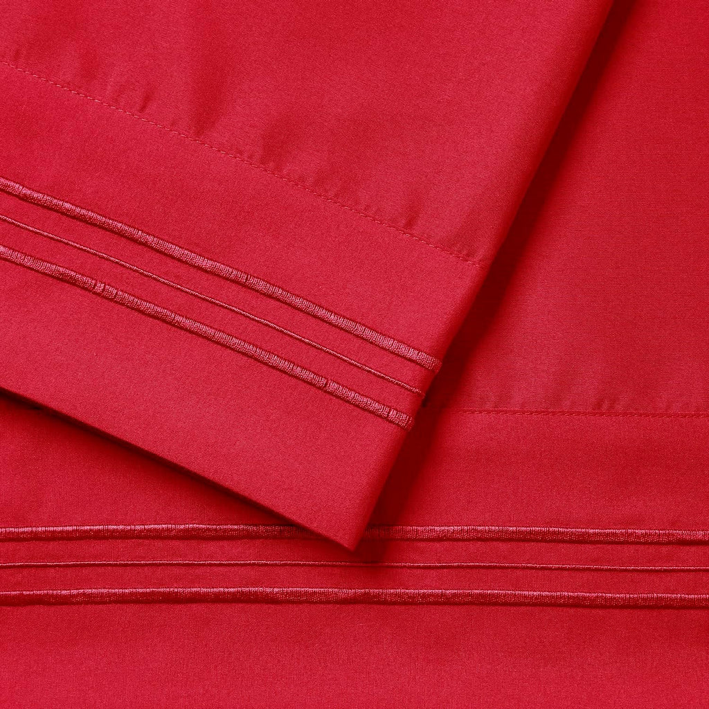 Nestl Red King Pillow Cases 2 – Soft King Size Pillow Case, 1800 Brushed Microfiber Pillowcases, Envelope Closure Pillowcase, King Pillow C…