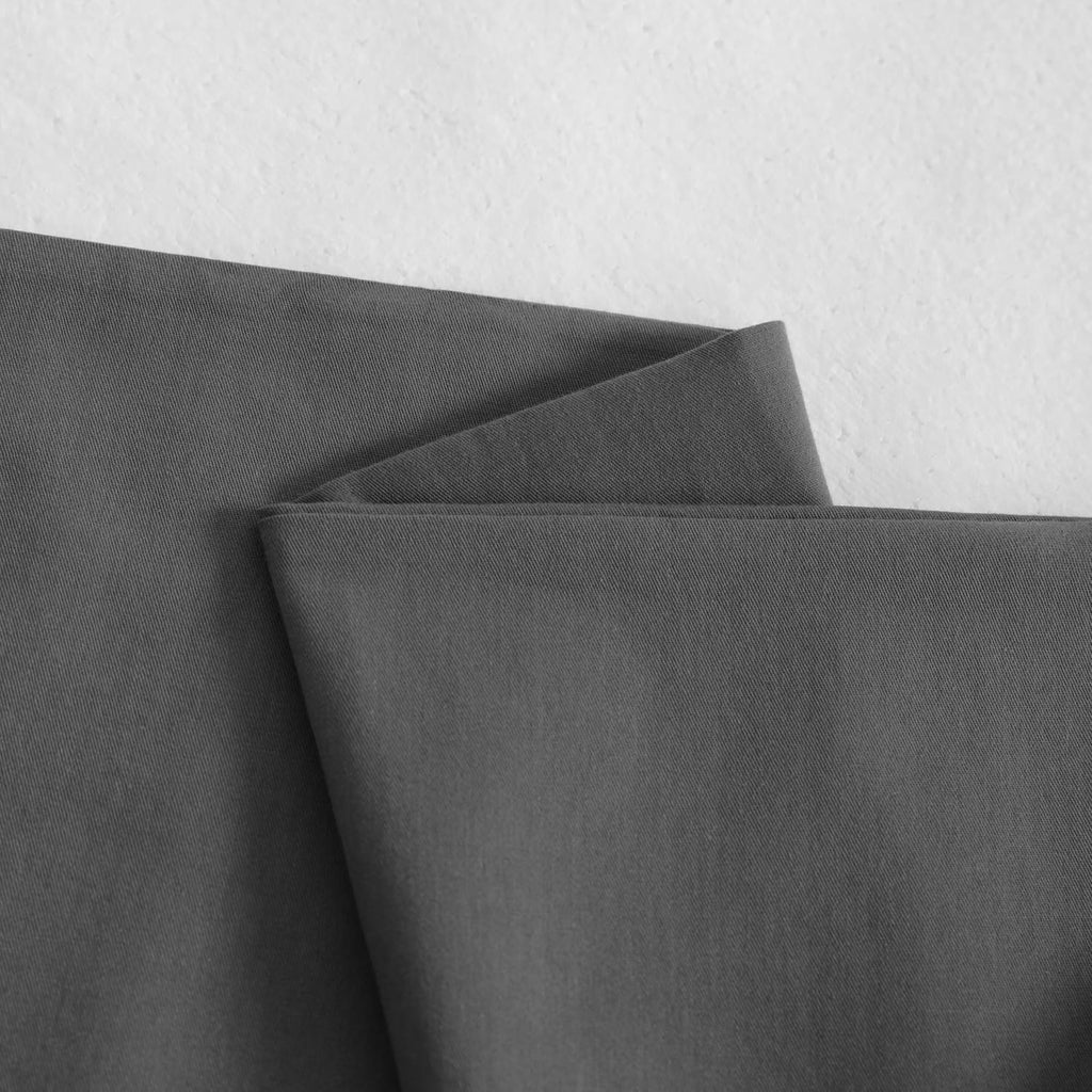 Ntbay Queen Cotton Pillowcases - Envelope Closure 20x30 Pillowcases Set of 2, Breathable and Soft Bed Pillow Cases, Dark Grey Cotton Grey