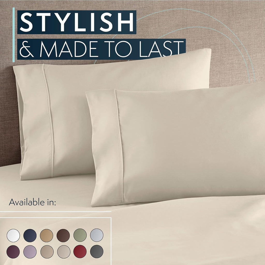 HCCollection HC Collection Pillow Cases Standard Size/Queen Size Set of 2- Microfiber, Extra Soft Pillowcases - easy maintenance &…