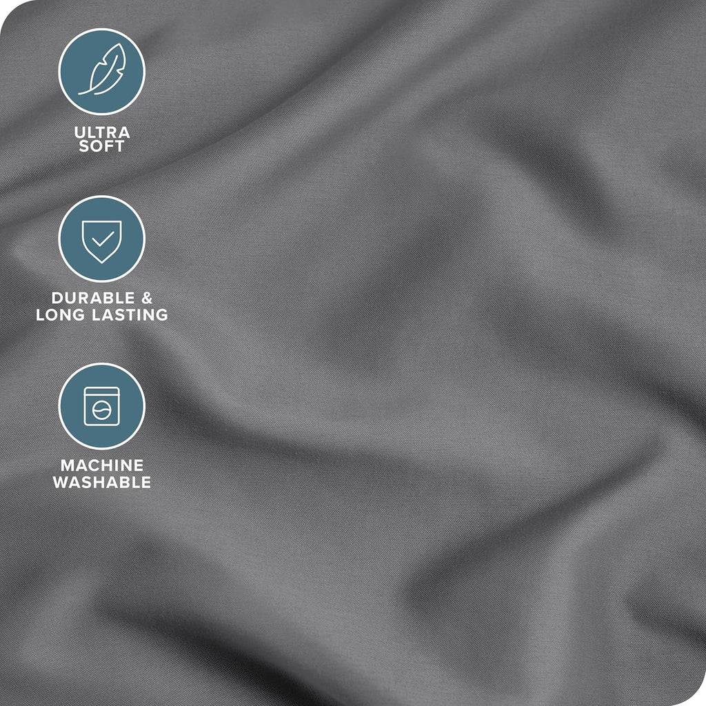 BareHome Bare Home Microfiber Pillow Cases - Queen Size Set of 2 - Cooling Pillowcases - Double Brushed - easy maintenance - Envelope…