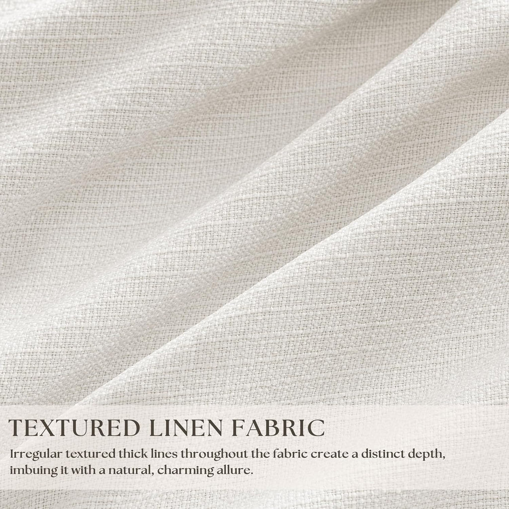 Twodrapes Pinch Pleated Blackout 102 Inch Bedroom Curtains 2 Panels Set Linen Dual Layer Soundproof Farmhouse Window Drapes for Living Room…