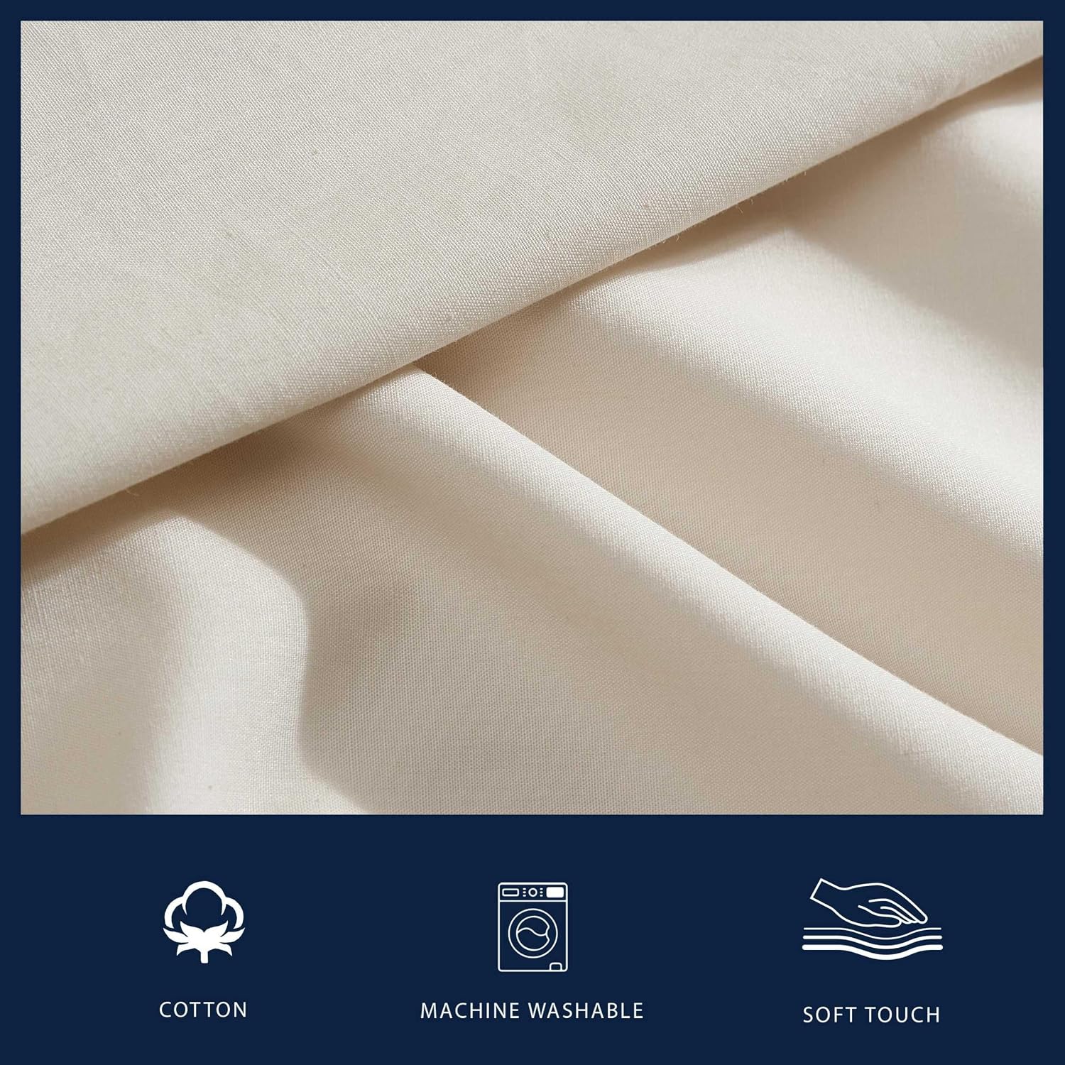 Nautica Full Bed Sheets, Lightweight Cotton Percale Bedding Set with Matching Pillowcases, Crisp & Cool, Oeko-Tex Certified (Bayview Solid…